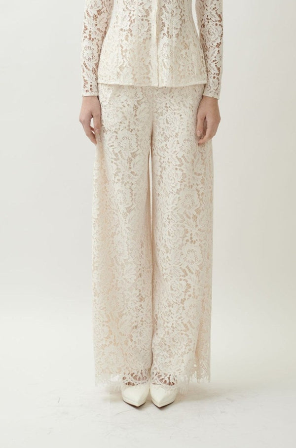 LACE STRAIGHT TROUSERS