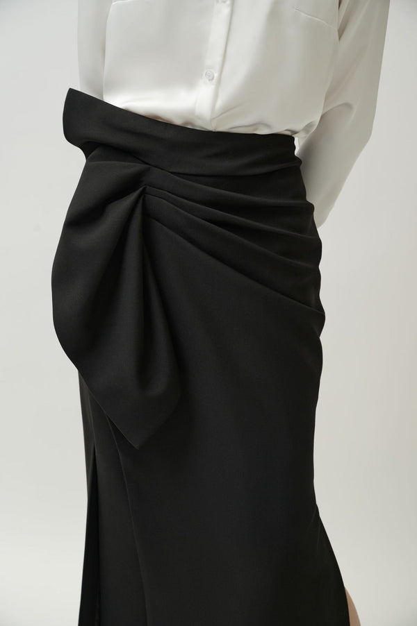 DRAPED LONG PENCIL SKIRT