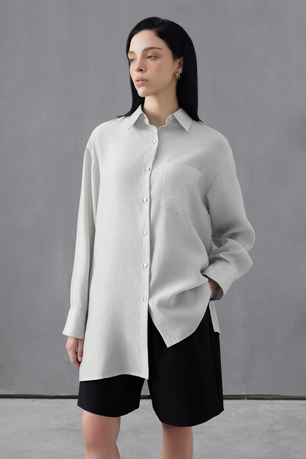 ASYMMETRIC HEMLINE SHIRT