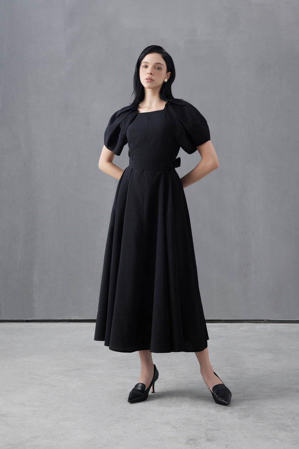 SQUARE NECK LONG DRESS